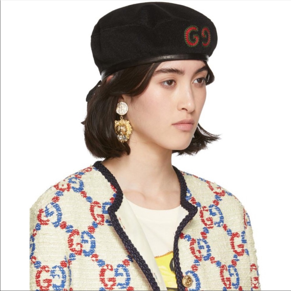 ❌ sold ❌Gucci GG patch beret size M